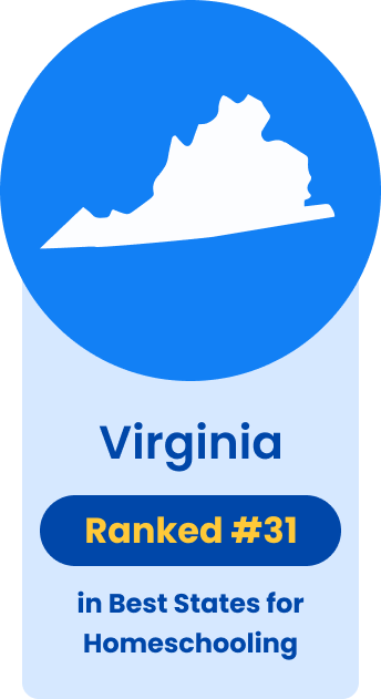 Virginia Ranked #31 in Best States for Homeschooling.